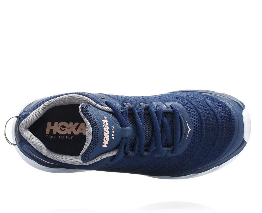 Hoka One One Løbesko Dame - Akasa - Blå/Hvide - 106534OMC